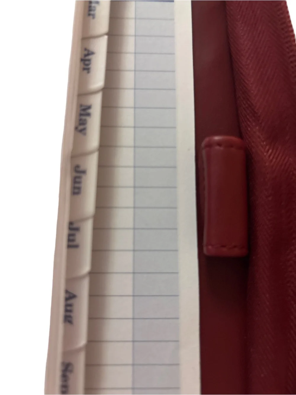 Vintage Franklin Covey Burgundy Leather 7-Ring Zip Planner Organizer Never Used